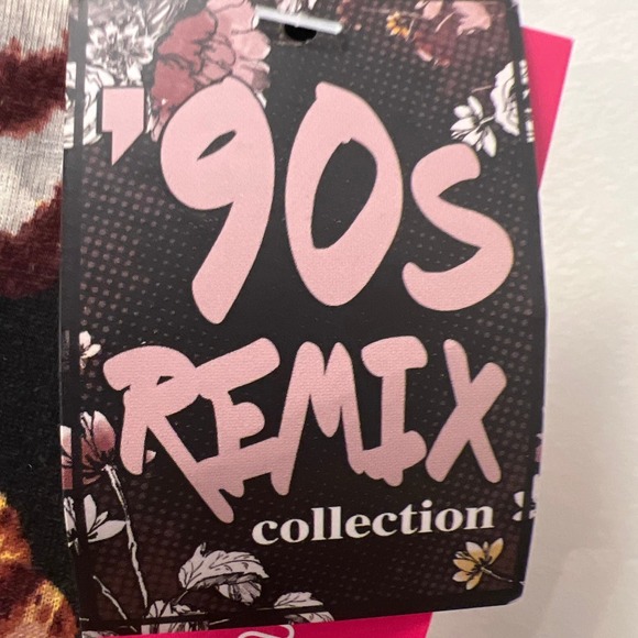 NWT Xhilaration 90s Remix Collection Women’s Ruffle V Neck‎ Floral Bodysuit Sz M - Picture 4 of 5